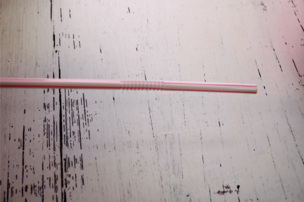 Pulled bendy straw open