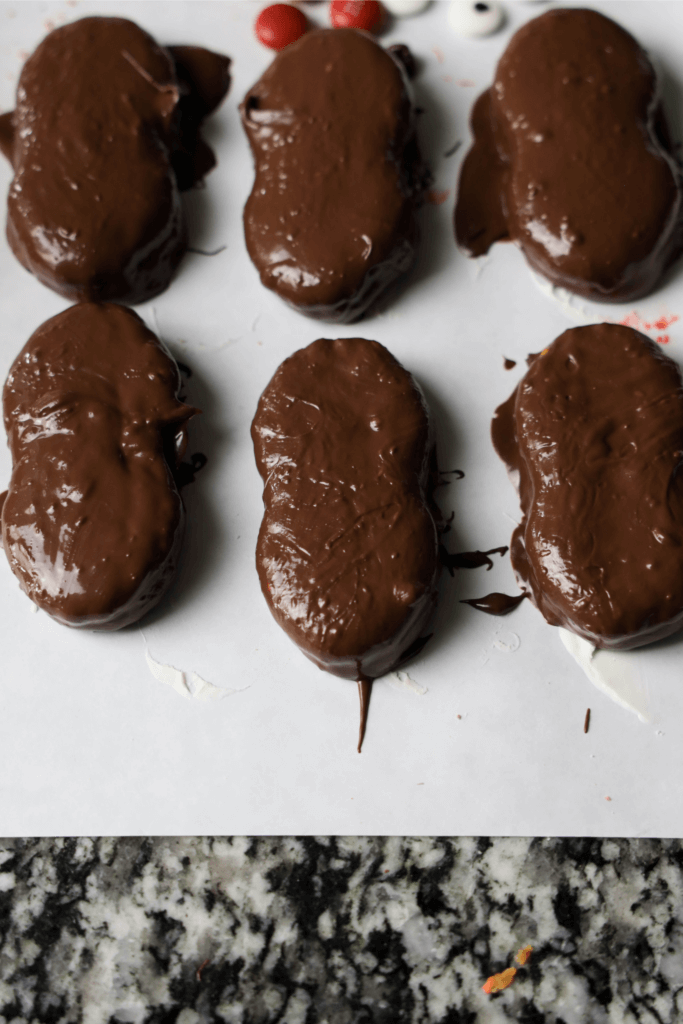 The Nuttter Butter Cookies dipped in chocolate. 