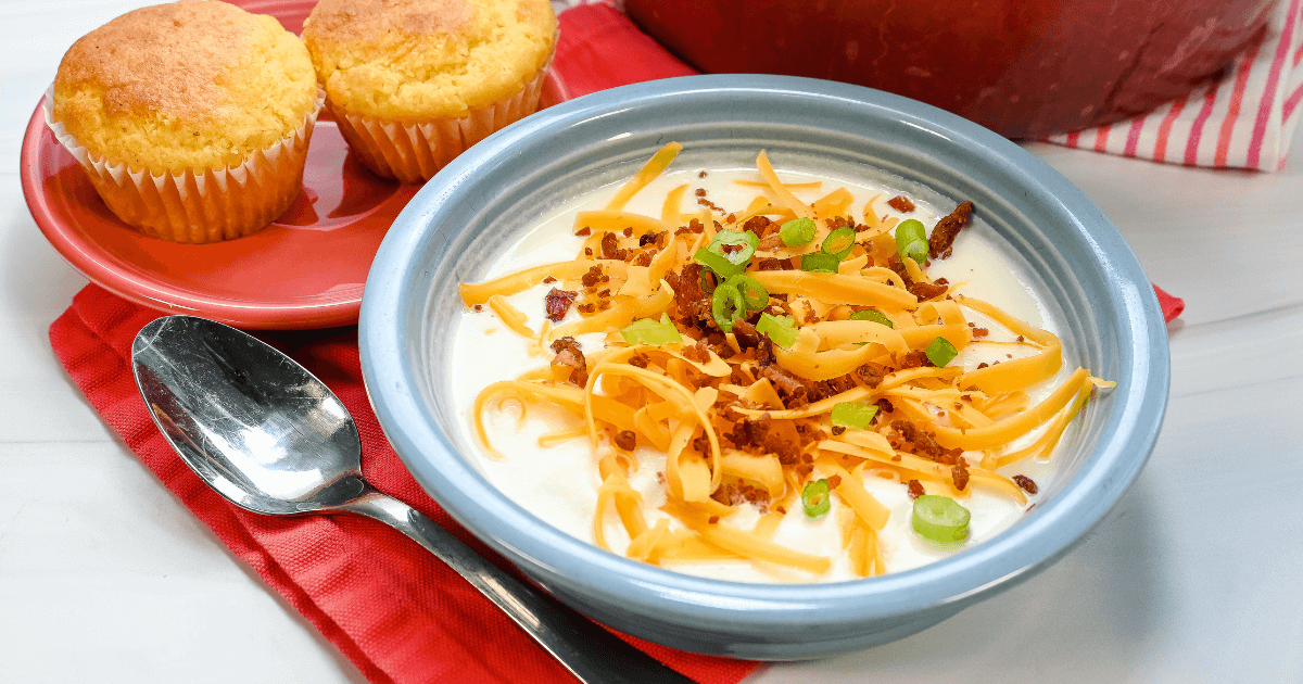 How to make Creamy Loaded Potato Soup using Instant Potatoes