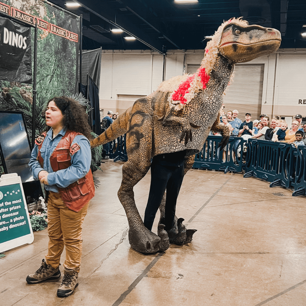 Help train a Raptor at Jurassic Quest