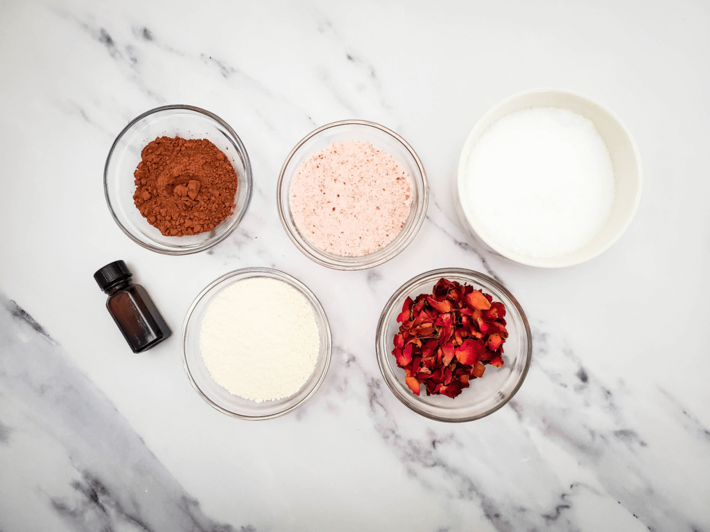 Ingredients to make an easy tub tea recipe