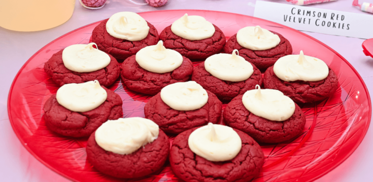 Crimson and Cream Cheese Red Velvet Cookies