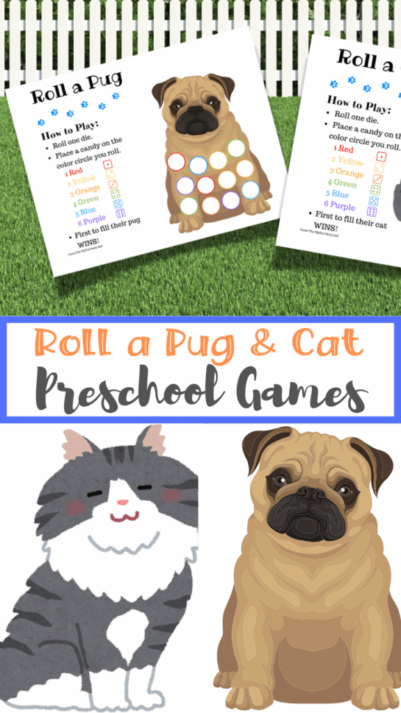Free Printable Roll a Pet Preschool Game