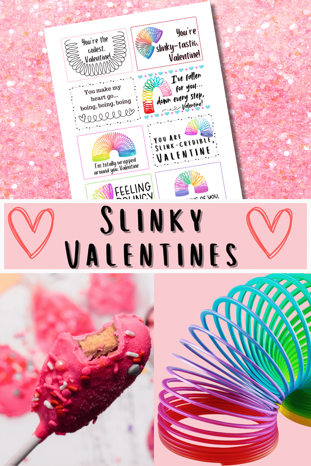 FREE Printable Slinky Valentines The TipToe Fairy